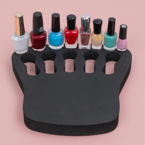 Close up of ButterFox foam nail polish organizer slots