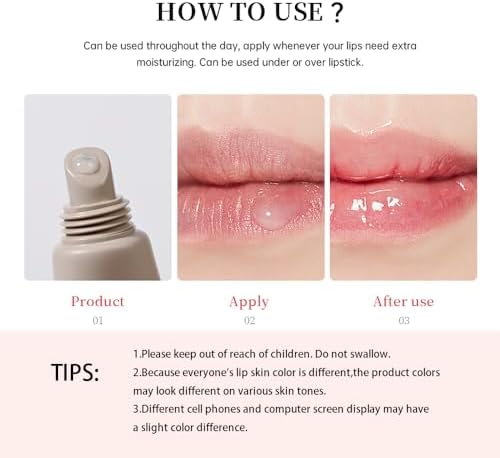 Application of Mebeakin tinted lip butter balm on model lips.