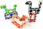 Child hands twisting the educational geometric brain teaser into a ball shape