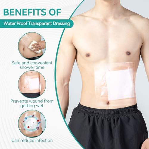 Waterproof dialysis catheter cover application on skin for showering