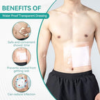 Waterproof dialysis catheter cover application on skin for showering
