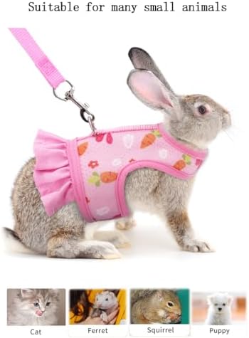 Cyhaen soft pink breathable mesh fabric pet harness close up view