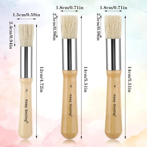 Easy grip wooden craft brushes for babies and young children exploring watercolor art supplies