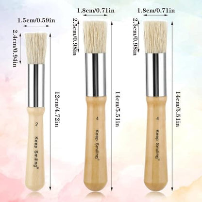 Easy grip wooden craft brushes for babies and young children exploring watercolor art supplies