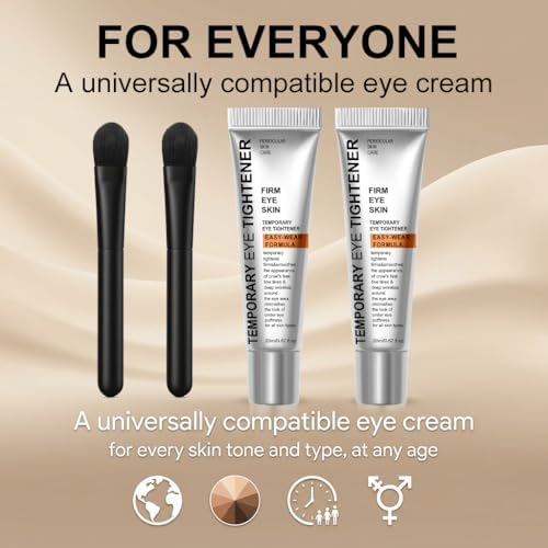 Botanikind matte finish eye tightener showing the smooth texture before and after application on fine lines.