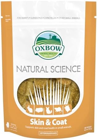 Oxbow Natural Science Skin & Coat Support, Supplement for Rabbit & Guinea Pig, Made with Oxbow Timothy Hay, Includes Palm Oil & Omega 3 & 6 Fatty Acids, Made in USA, 4.2 oz Bag - Image 2