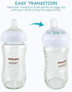 Four pieces of soft silicone toddler spouts for baby bottle transition