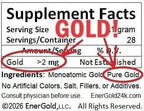 Energold pure gold supplement vial packaging layout
