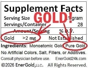 EnerGold Monoatomic Gold ORMUS Pure Powder Vial