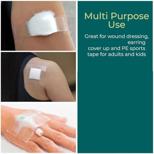 Side view of one inch medical dressing tape showing the transparent roll depth