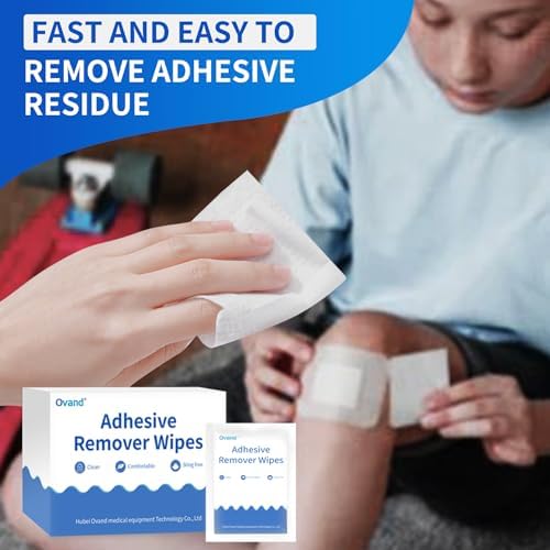 Medical grade ostomy adhesive remover wipes for sensitive skin care.