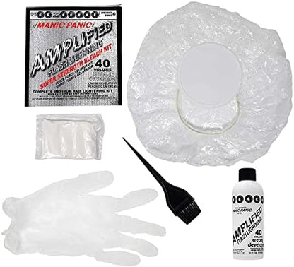 Tools included in Manic Panic hair bleach kit