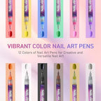 Nogcaw nail art marker pens showing fine tips