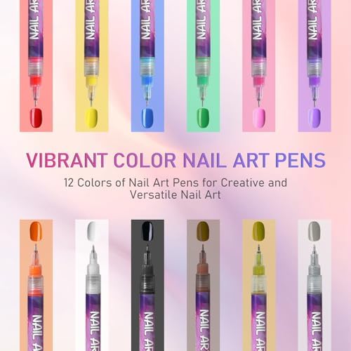 Nogcaw nail art marker pens showing fine tips
