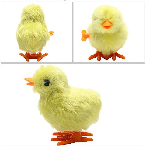Twelve yellow baby chick toys arranged for party return gifts