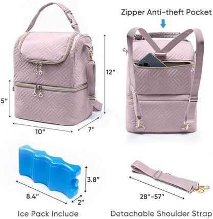 Breastmilk cooler bag with 6 baby bottles included