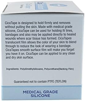 CicaTape medical tape being rinsed under water to demonstrate its washable and reusable features.