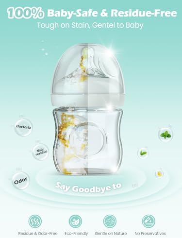 Close up of Mamouris concentrated cleaning tablets for baby gear