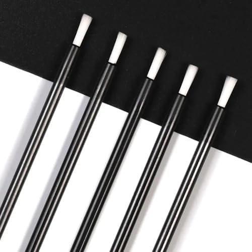 Bulk pack of one hundred pieces of Lurapon black disposable lip gloss applicator wands