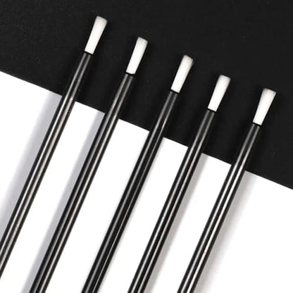 Bulk pack of one hundred pieces of Lurapon black disposable lip gloss applicator wands