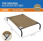 Coolaroo Original Elevated Dog Bed - Breathable Off-The-Ground Pet Bed with Cooling Fabric, Joint Relief & Moisture-Resistant Fabric, 100% Recyclable, Easy Clean, Nutmeg, Large - Image 5