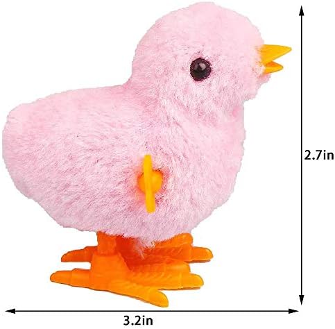 Plush yellow windup chicken toy showing the mechanical side winding key mechanism