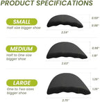 Black foam toe inserts for women's high heels and flats