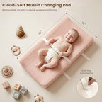 Konssy muslin changing pad placed on dresser