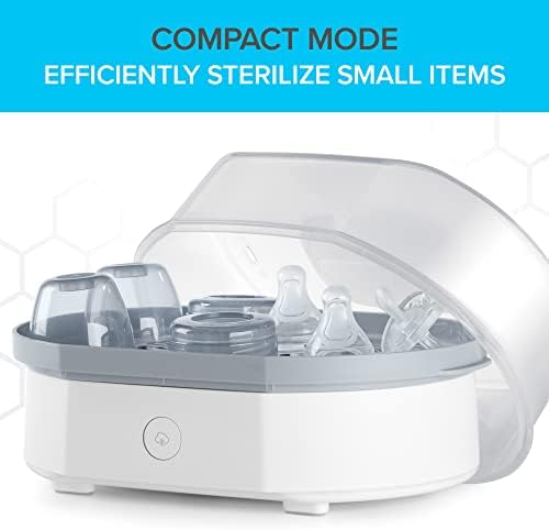 Top view of Chicco electric bottle sterilizer lid and steam vents