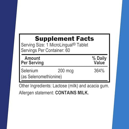 Close up view of the small instant dissolve microlingual dietary tablets on a plain background.