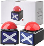 Two pack game show buzzers placed on a table for a family game night setup