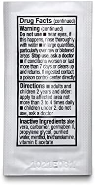 Safetec 50007 burn gel pouches showing 2 percent lidocaine content