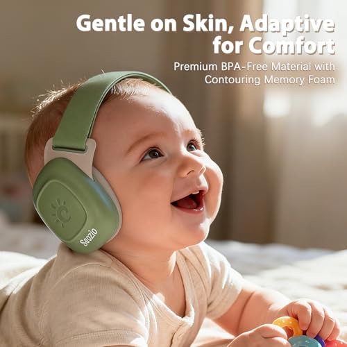 Side view of Seozio baby earmuffs padding detail