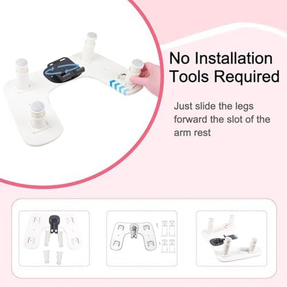 Manicure hand rest stand with nail lamp underneath view