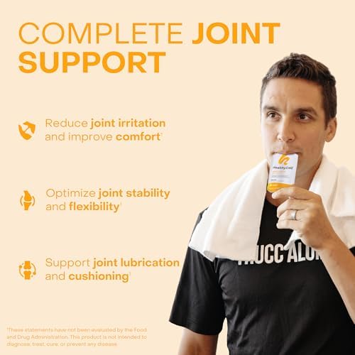 Healthycell Joint Health & Mobility Daily Liquid Supplement - Joint Support Supplement, Inflammation Response, Cartilage & Flexibility with Curcumin, Glucosamine & Chondroitin - 30 Gel Packs - Image 3