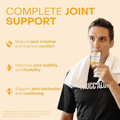 Healthycell Joint Health & Mobility Daily Liquid Supplement - Joint Support Supplement, Inflammation Response, Cartilage & Flexibility with Curcumin, Glucosamine & Chondroitin - 30 Gel Packs - Image 3