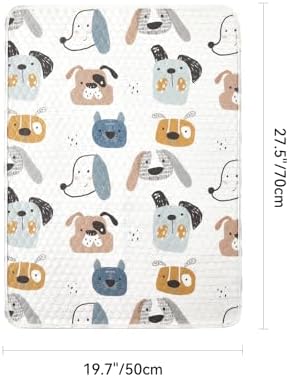 Tillyou baby diaper mat lifestyle shot showing size dimensions