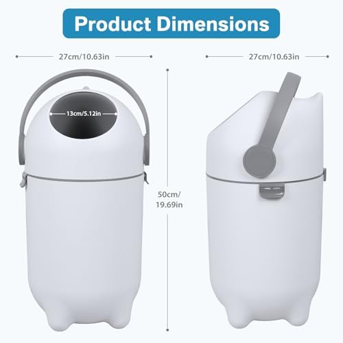 Reheyre 15 liter nursery trash can open view