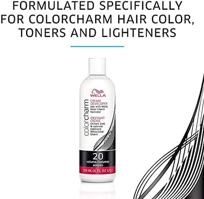 Close up of Wella Color Charm cream developer texture