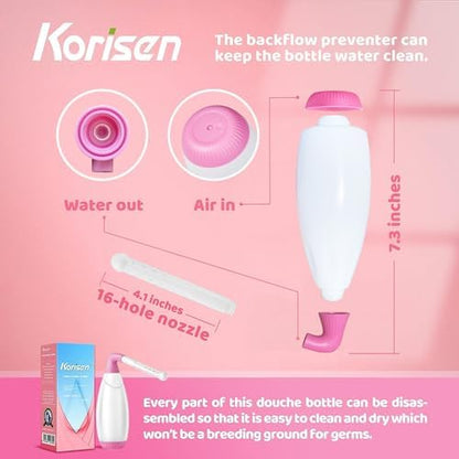 Reusable postpartum wash bottle for maternity care and recovery.