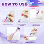 QEXA 12 piece acrylic nail paint marker kit for DIY manicure