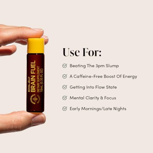 Close up of the individual 10 milliliter liquid vials from the Beekeeper's Naturals clarity formula pack
