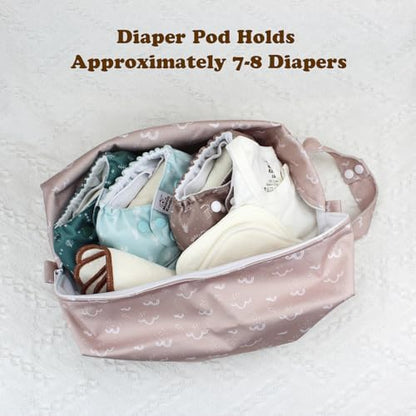Side profile of Mama Koala waterproof pods with carry handle