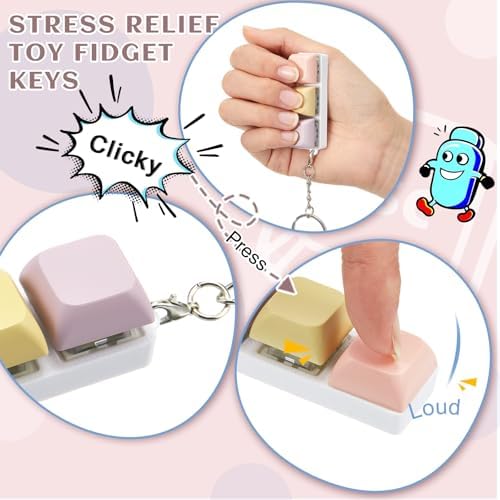 Taiyin mechanical button sensory tool close up highlighting the smooth texture of the PBT plastic material