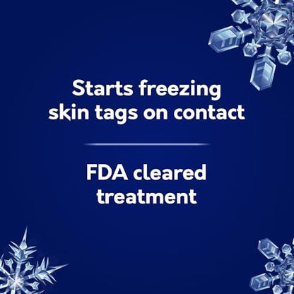 Step by step skin tag removal process using TagTarget skin protection