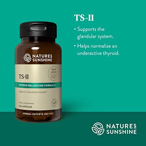 Nature's Sunshine TS II with Hops 100 capsules front view packaging for thyroid health support