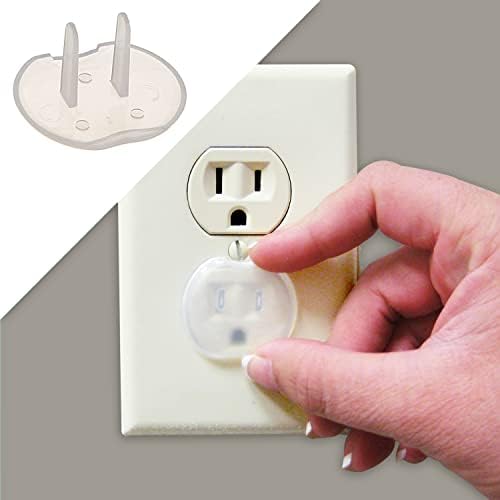 Transparent electrical socket protectors for childproofing
