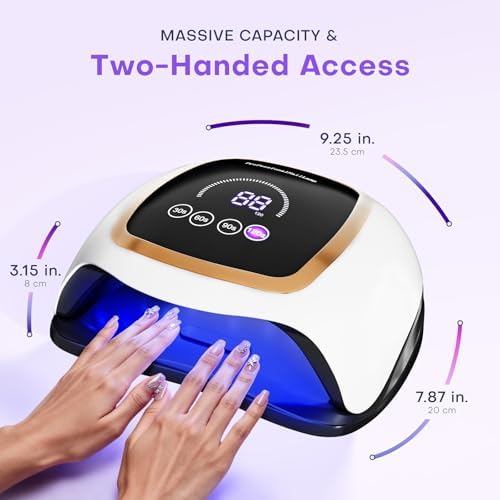 Gugusure UV LED lamp curing gel nails on hand