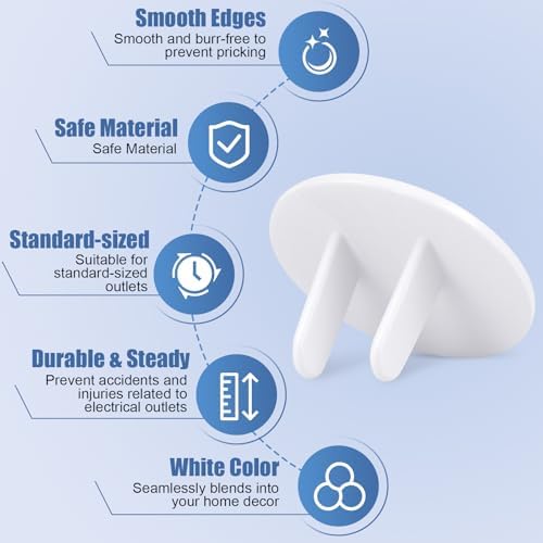 White plastic baby proofing socket covers in packaging