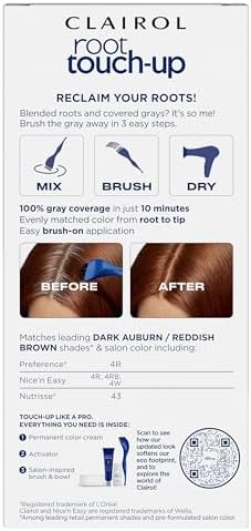 Clairol auburn hair color precision application brush designed for fast hair root targeting and seamless blending.